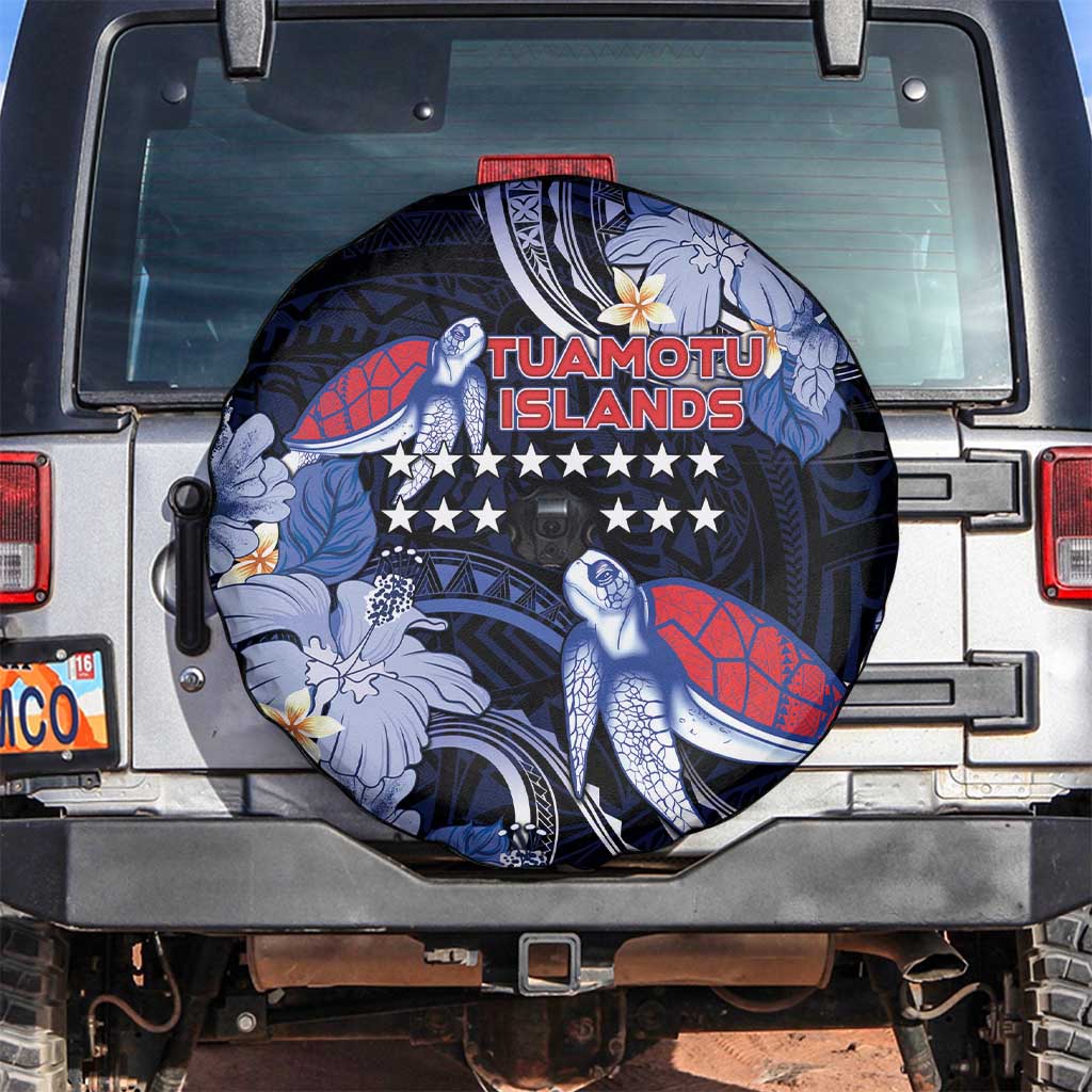 Tuamotu Islands Spare Tire Cover Polynesian Pattern With Turtle