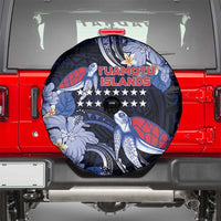 Tuamotu Islands Spare Tire Cover Polynesian Pattern With Turtle