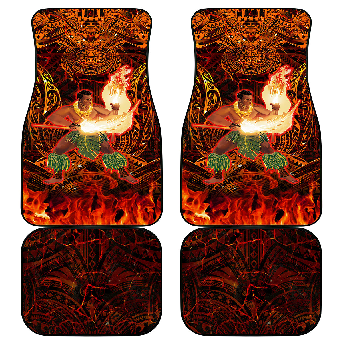 Samoa Siva Afi Festival Car Mats Fire Knife Dancing
