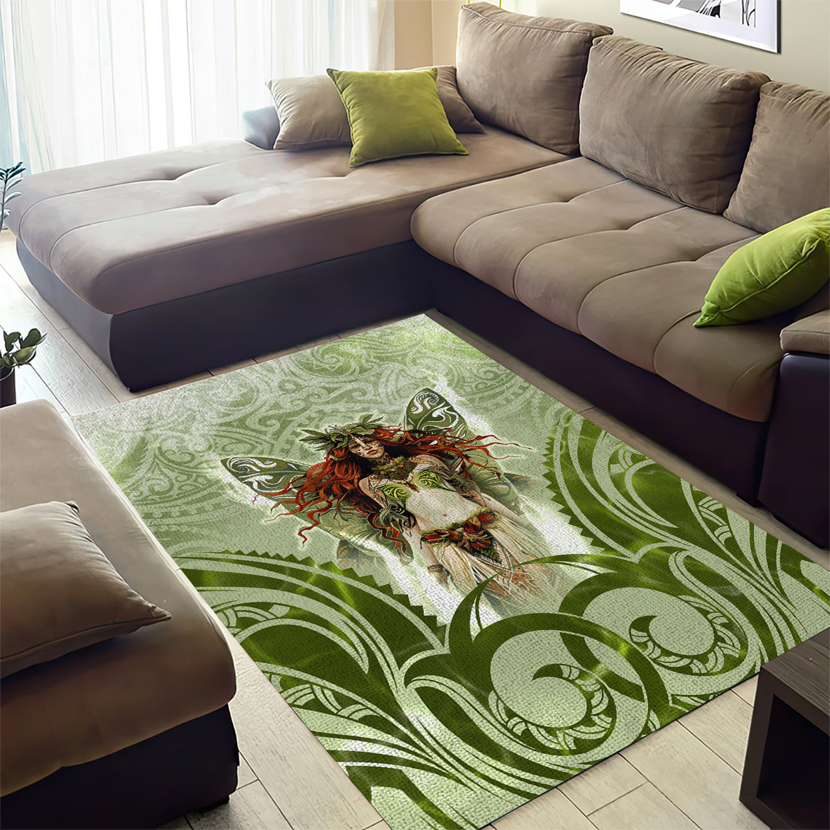 New Zealand Maori Fairy Patupaiarehe Area Rug Polynesian Style