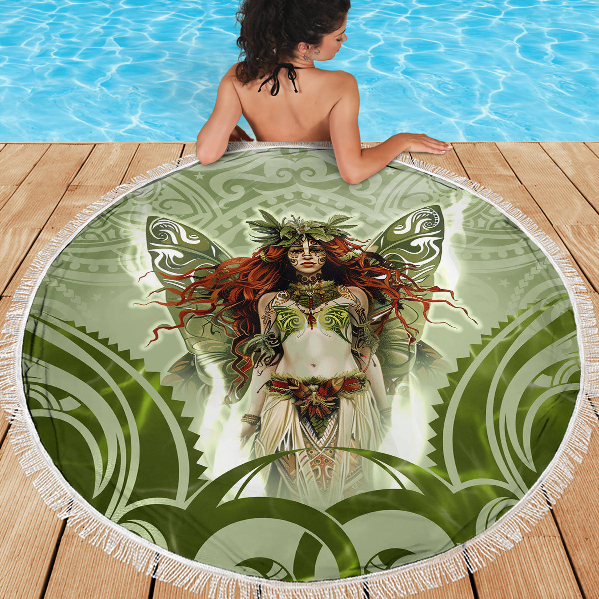 New Zealand Maori Fairy Patupaiarehe Beach Blanket Polynesian Style