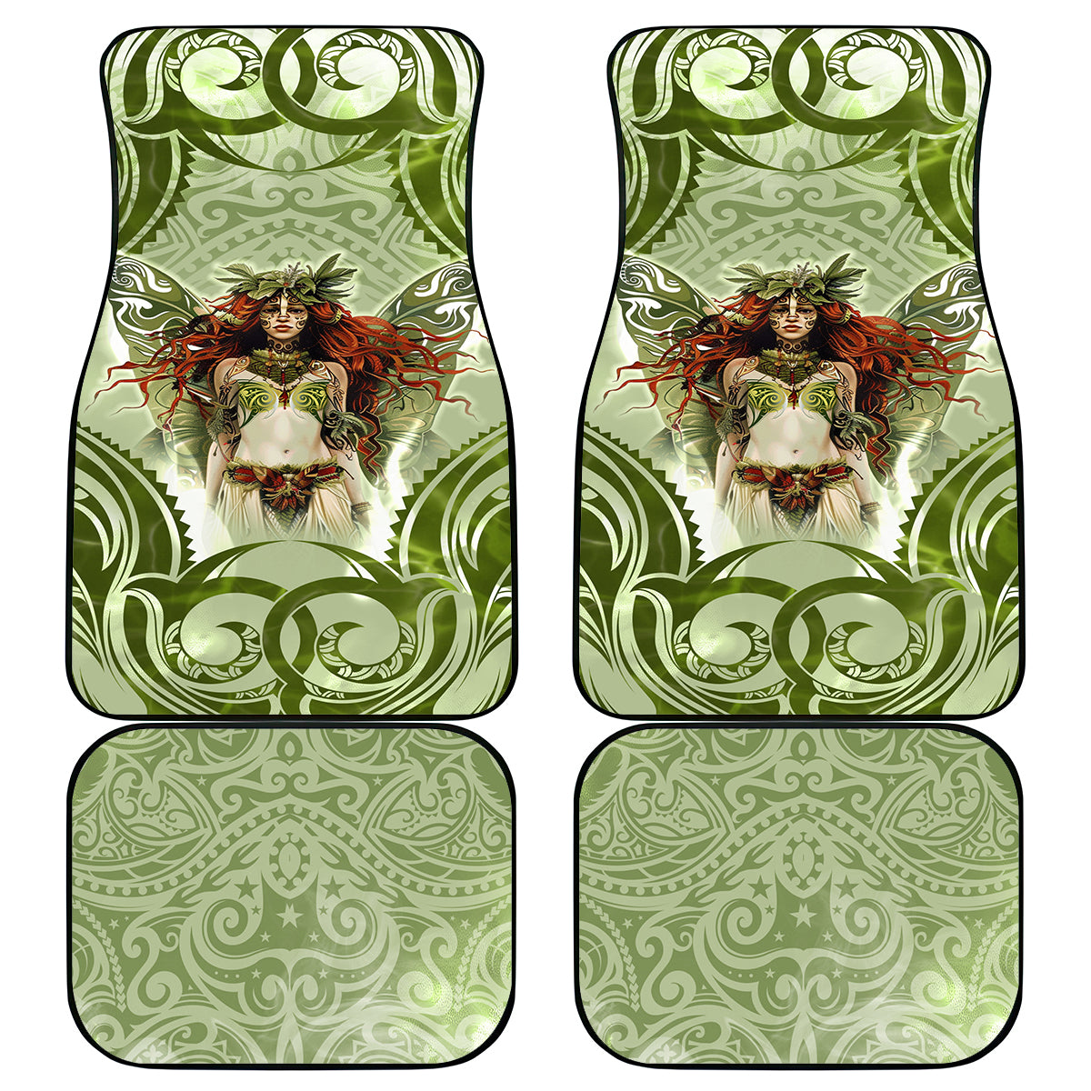 New Zealand Maori Fairy Patupaiarehe Car Mats Polynesian Style