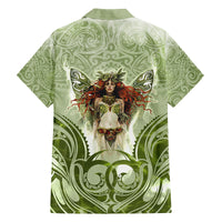 New Zealand Maori Fairy Patupaiarehe Family Matching Off Shoulder Long Sleeve Dress and Hawaiian Shirt Polynesian Style LT05 - Polynesian Pride