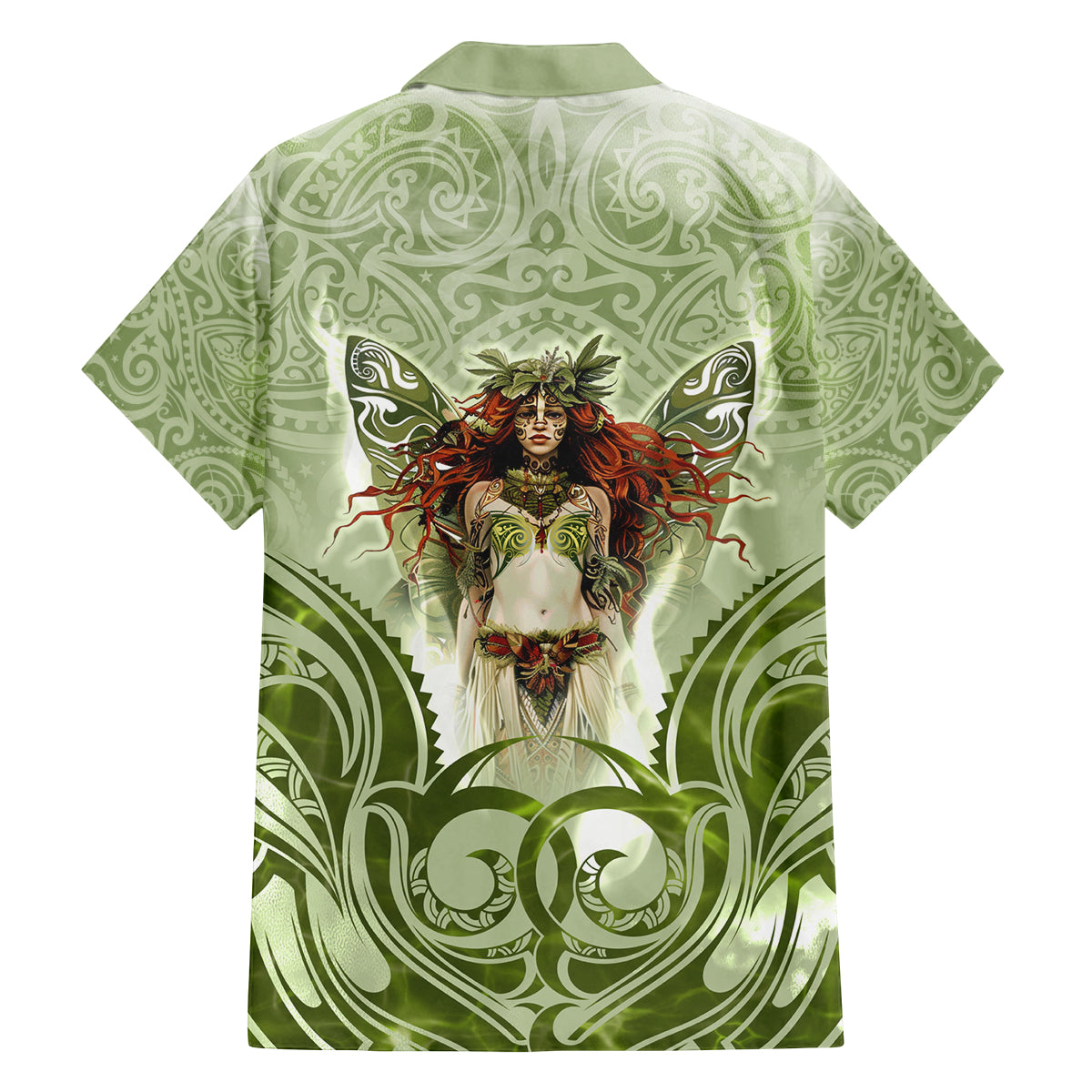 New Zealand Maori Fairy Patupaiarehe Family Matching Off Shoulder Maxi Dress and Hawaiian Shirt Polynesian Style LT05 - Polynesian Pride