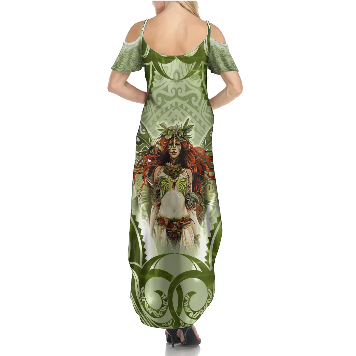 New Zealand Maori Fairy Patupaiarehe Family Matching Summer Maxi Dress and Hawaiian Shirt Polynesian Style LT05 - Polynesian Pride