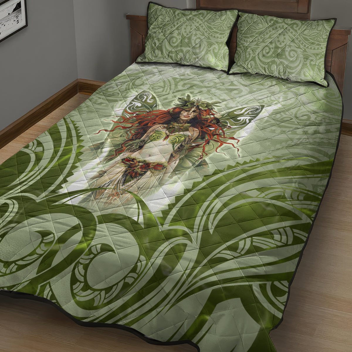 New Zealand Maori Fairy Patupaiarehe Quilt Bed Set Polynesian Style