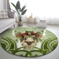 New Zealand Maori Fairy Patupaiarehe Round Carpet Polynesian Style