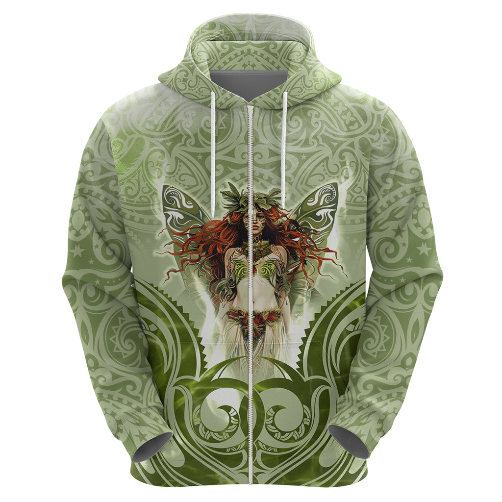 New Zealand Maori Fairy Patupaiarehe Zip Hoodie Polynesian Style LT05 - Polynesian Pride
