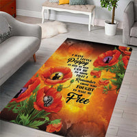 ANZAC Day Red Poppy Area Rug Honoring The ANZAC Spirit