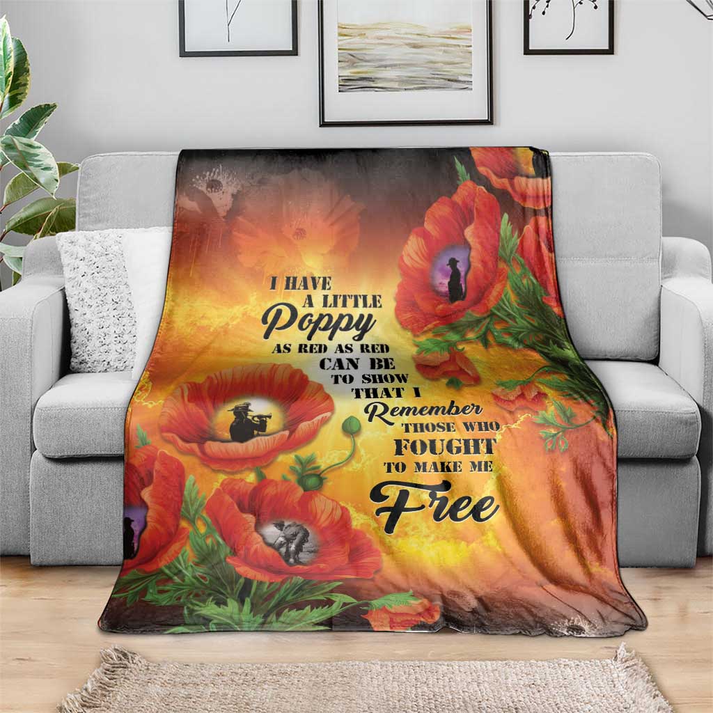 ANZAC Day Red Poppy Blanket Honoring The ANZAC Spirit