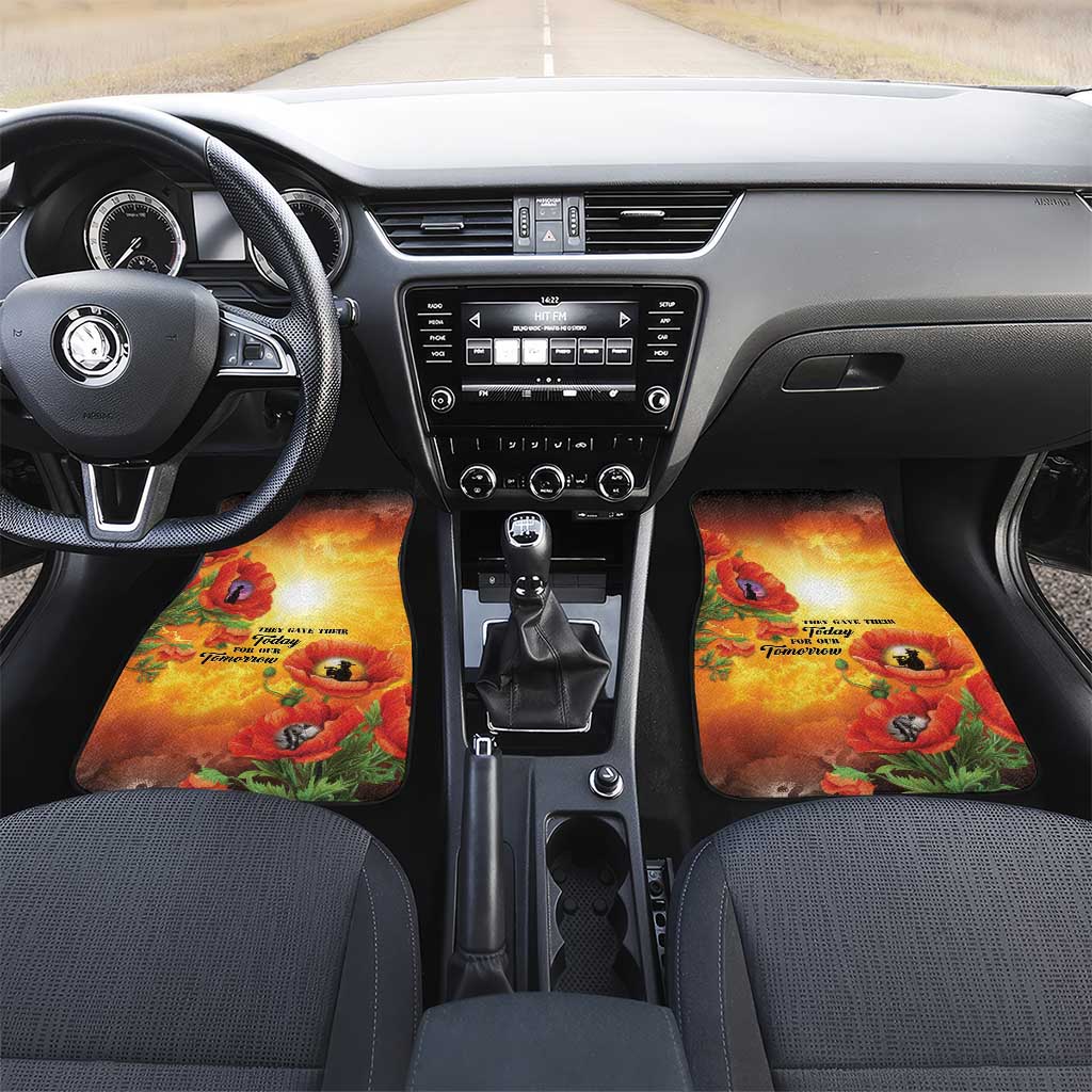 ANZAC Day Red Poppy Car Mats Honoring The ANZAC Spirit
