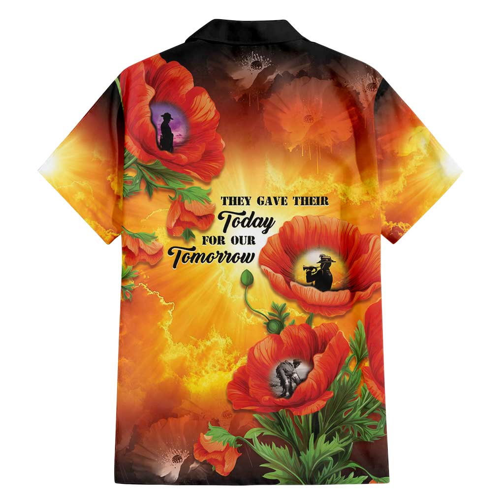 ANZAC Day Red Poppy Family Matching Long Sleeve Bodycon Dress and Hawaiian Shirt Honoring The ANZAC Spirit LT05 - Polynesian Pride