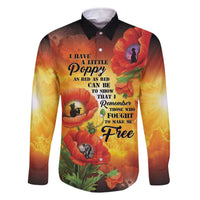 ANZAC Day Red Poppy Family Matching Off The Shoulder Long Sleeve Dress and Hawaiian Shirt Honoring The ANZAC Spirit LT05 Dad's Shirt - Long Sleeve Orange - Polynesian Pride