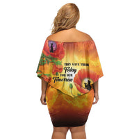 ANZAC Day Red Poppy Family Matching Off Shoulder Short Dress and Hawaiian Shirt Honoring The ANZAC Spirit LT05 - Polynesian Pride