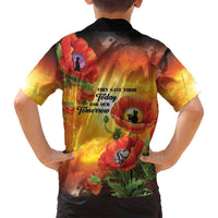 ANZAC Day Red Poppy Family Matching Puletasi and Hawaiian Shirt Honoring The ANZAC Spirit LT05 - Polynesian Pride