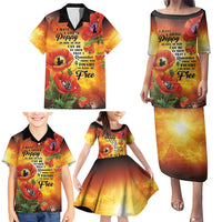 ANZAC Day Red Poppy Family Matching Puletasi and Hawaiian Shirt Honoring The ANZAC Spirit LT05 - Polynesian Pride