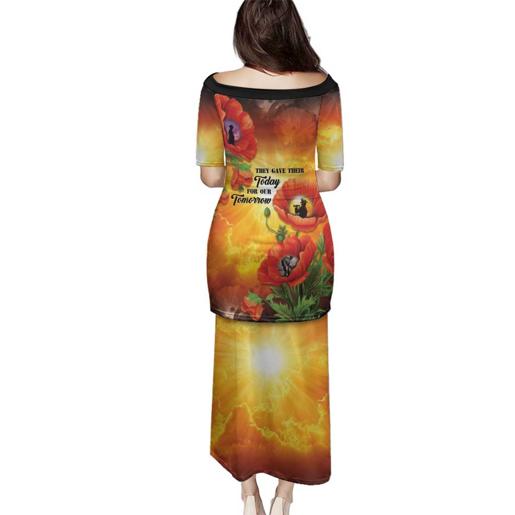 ANZAC Day Red Poppy Family Matching Puletasi and Hawaiian Shirt Honoring The ANZAC Spirit LT05 - Polynesian Pride