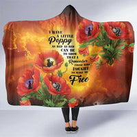 ANZAC Day Red Poppy Hooded Blanket Honoring The ANZAC Spirit