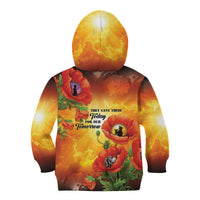 ANZAC Day Red Poppy Kid Hoodie Honoring The ANZAC Spirit