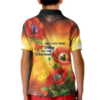 ANZAC Day Red Poppy Kid Polo Shirt Honoring The ANZAC Spirit