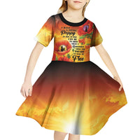 ANZAC Day Red Poppy Kid Short Sleeve Dress Honoring The ANZAC Spirit