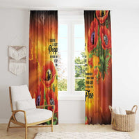 ANZAC Day Red Poppy Window Curtain Honoring The ANZAC Spirit