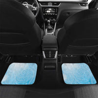 Aotearoa Maori Wahine Car Mats Fantail Bird Blue Gold Marble