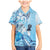 Aotearoa Maori Wahine Family Matching Mermaid Dress and Hawaiian Shirt Fantail Bird Blue Gold Marble