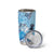 Aotearoa Maori Wahine Tumbler Cup Fantail Bird Blue Gold Marble