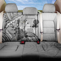 Aotearoa Maori Wahine Back Car Seat Cover Fantail Bird Black Gold Marble