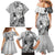 Aotearoa Maori Wahine Family Matching Mermaid Dress and Hawaiian Shirt Fantail Bird Black Gold Marble
