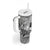 Aotearoa Maori Wahine Tumbler With Handle Fantail Bird Black Gold Marble