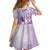 Aotearoa Maori Wahine Family Matching Off Shoulder Short Dress and Hawaiian Shirt Fantail Bird Purple Gold Marble