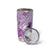 Aotearoa Maori Wahine Tumbler Cup Fantail Bird Purple Gold Marble