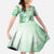 Aotearoa Maori Wahine Family Matching Summer Maxi Dress and Hawaiian Shirt Fantail Bird Green Gold Marble