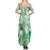 Aotearoa Maori Wahine Family Matching Summer Maxi Dress and Hawaiian Shirt Fantail Bird Green Gold Marble