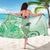 Aotearoa Maori Wahine Sarong Fantail Bird Green Gold Marble