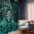 New Zealand Darts Window Curtain Maori Koru Dartboard Turquoise Flame