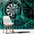 New Zealand Darts Window Curtain Maori Koru Dartboard Turquoise Flame