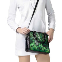 New Zealand Darts Shoulder Handbag Maori Koru Dartboard Green Flame