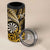 Personalised New Zealand Darts 4 in 1 Can Cooler Tumbler Maori Koru Dartboard Gold Flame