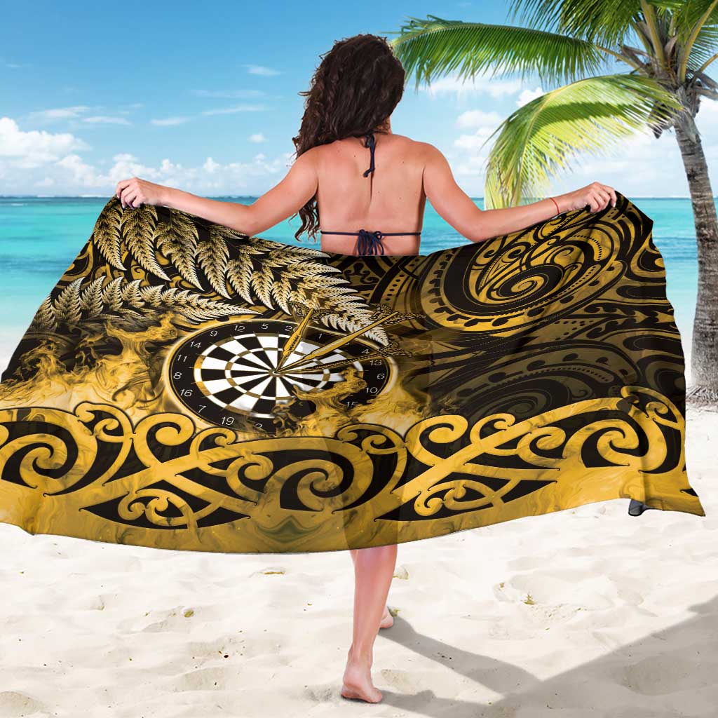 New Zealand Darts Sarong Maori Koru Dartboard Gold Flame