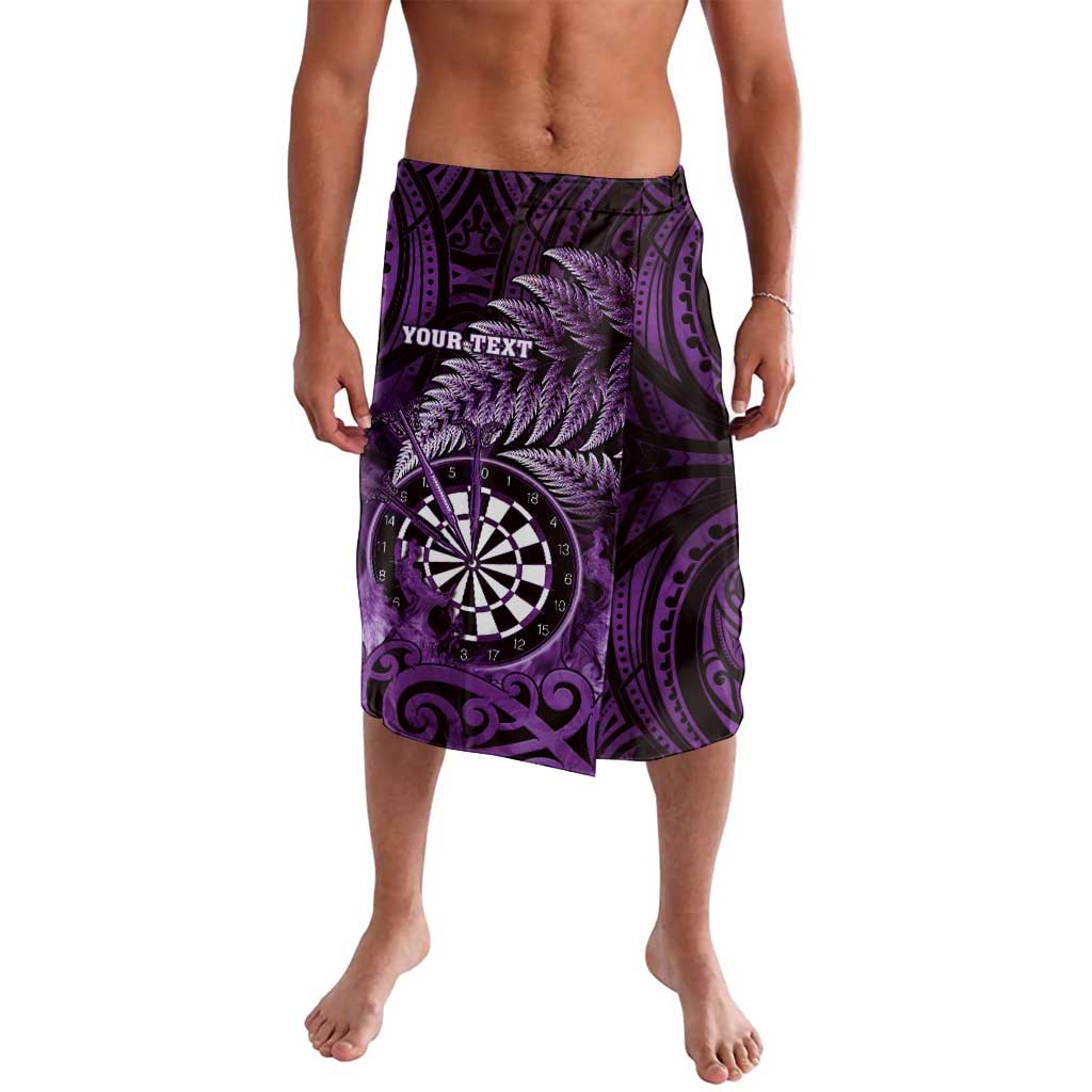 Personalised New Zealand Darts Lavalava Maori Koru Dartboard Purple Flame