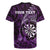 Personalised New Zealand Darts Rugby Jersey Maori Koru Dartboard Purple Flame