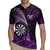 Personalised New Zealand Darts Rugby Jersey Maori Koru Dartboard Purple Flame
