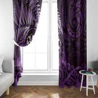 New Zealand Darts Window Curtain Maori Koru Dartboard Purple Flame