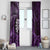 New Zealand Darts Window Curtain Maori Koru Dartboard Purple Flame
