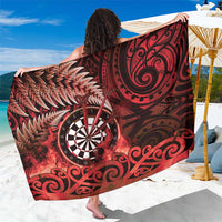 New Zealand Darts Sarong Maori Koru Dartboard Red Flame