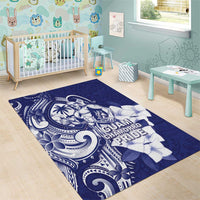 Guam Chief Quipuha Area Rug Polynesian Pattern With Guasali Flowers