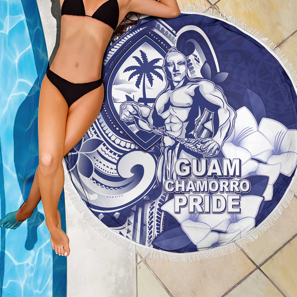 Guam Chief Quipuha Beach Blanket Polynesian Pattern With Guasali Flowers